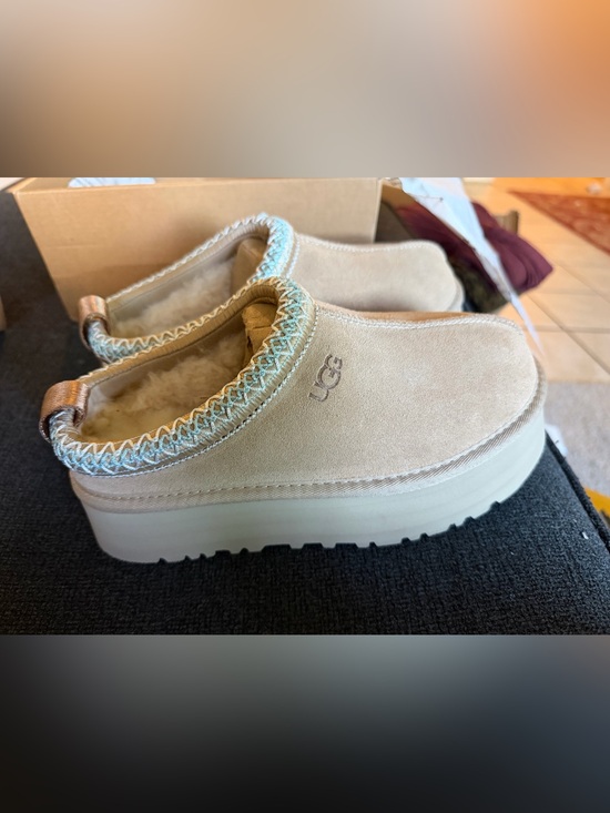 UGG Shoes - UGG Women's Tan Suede Platform Moccasin Slippers